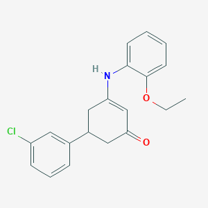 5-(3-Chlorophenyl)-3-[(2-ethoxyphenyl)amino]cyclohex-2-en-1-one