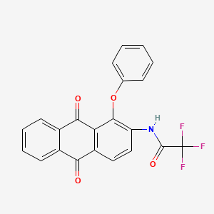 molecular formula C22H12F3NO4 B3984542 N-(9,10-dioxo-1-phenoxy-9,10-dihydro-2-anthracenyl)-2,2,2-trifluoroacetamide CAS No. 433249-72-0