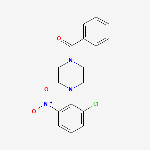 1-benzoyl-4-(2-chloro-6-nitrophenyl)piperazine