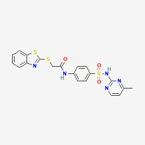 2-(1,3-benzothiazol-2-ylthio)-N-(4-{[(4-methyl-2-pyrimidinyl)amino]sulfonyl}phenyl)acetamide