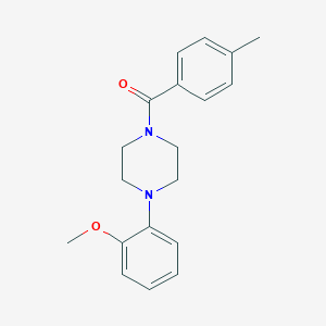molecular formula C19H22N2O2 B398459 1-(2-Methoxyphenyl)-4-(4-methylbenzoyl)piperazine 