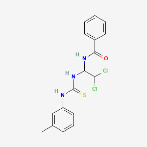 N-[2,2-dichloro-1-({[(3-methylphenyl)amino]carbonothioyl}amino)ethyl]benzamide