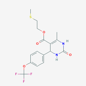 2-(methylthio)ethyl 6-methyl-2-oxo-4-[4-(trifluoromethoxy)phenyl]-1,2,3,4-tetrahydro-5-pyrimidinecarboxylate