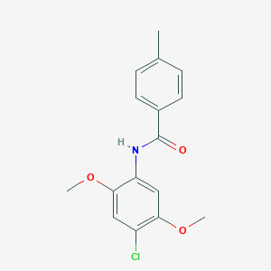 molecular formula C16H16ClNO3 B398466 N-(4-chloro-2,5-dimethoxyphenyl)-4-methylbenzamide 