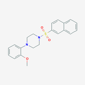 molecular formula C21H22N2O3S B398467 1-(2-Methoxyphenyl)-4-(naphthalene-2-sulfonyl)piperazine CAS No. 305373-59-5