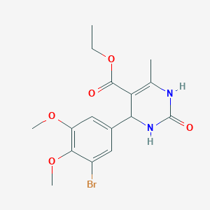 molecular formula C16H19BrN2O5 B3984680 ethyl 4-(3-bromo-4,5-dimethoxyphenyl)-6-methyl-2-oxo-1,2,3,4-tetrahydro-5-pyrimidinecarboxylate 