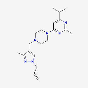 4-{4-[(1-allyl-3-methyl-1H-pyrazol-4-yl)methyl]piperazin-1-yl}-6-isopropyl-2-methylpyrimidine