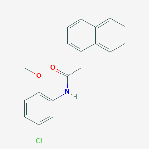 molecular formula C19H16ClNO2 B398470 N-(5-chloro-2-methoxyphenyl)-2-(1-naphthyl)acetamide 