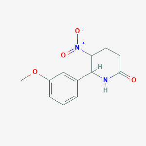 molecular formula C12H14N2O4 B3984712 6-(3-methoxyphenyl)-5-nitro-2-piperidinone 