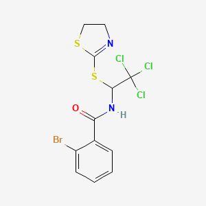 2-bromo-N-[2,2,2-trichloro-1-(4,5-dihydro-1,3-thiazol-2-ylthio)ethyl]benzamide