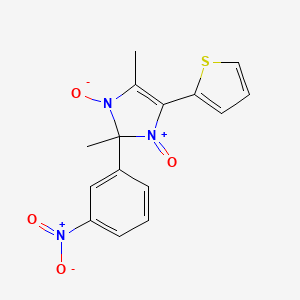 molecular formula C15H13N3O4S B3984738 2,4-dimethyl-2-(3-nitrophenyl)-5-(2-thienyl)-2H-imidazole 1,3-dioxide 