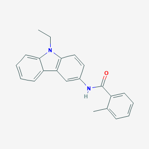molecular formula C22H20N2O B398474 N-(9-Ethyl-9H-carbazol-3-yl)-2-methyl-benzamide 