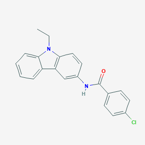 molecular formula C21H17ClN2O B398475 4-chloro-N-(9-ethyl-9H-carbazol-3-yl)benzamide 