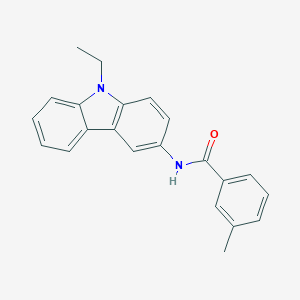 molecular formula C22H20N2O B398476 N-(9-ethyl-9H-carbazol-3-yl)-3-methylbenzamide 
