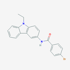molecular formula C21H17BrN2O B398478 4-bromo-N-(9-ethyl-9H-carbazol-3-yl)benzamide 