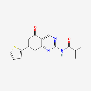 2-methyl-N-[5-oxo-7-(2-thienyl)-5,6,7,8-tetrahydro-2-quinazolinyl]propanamide