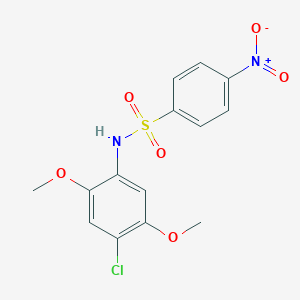 molecular formula C14H13ClN2O6S B398479 N-(4-chloro-2,5-dimethoxyphenyl)-4-nitrobenzenesulfonamide 
