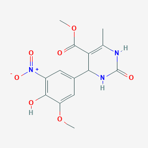 methyl 4-(4-hydroxy-3-methoxy-5-nitrophenyl)-6-methyl-2-oxo-1,2,3,4-tetrahydro-5-pyrimidinecarboxylate