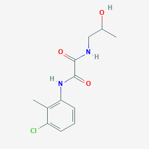 molecular formula C12H15ClN2O3 B3984807 N-(3-chloro-2-methylphenyl)-N'-(2-hydroxypropyl)ethanediamide 