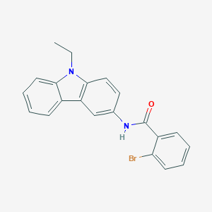 molecular formula C21H17BrN2O B398481 2-bromo-N-(9-ethyl-9H-carbazol-3-yl)benzamide 