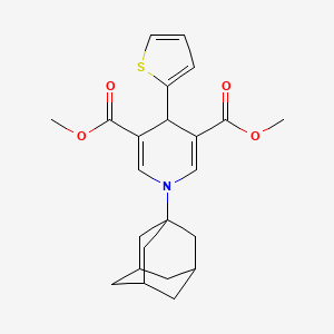 molecular formula C23H27NO4S B3984810 dimethyl 1-(1-adamantyl)-4-(2-thienyl)-1,4-dihydro-3,5-pyridinedicarboxylate 