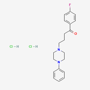 molecular formula C20H25Cl2FN2O B3984818 1-(4-fluorophenyl)-4-(4-phenylpiperazin-1-yl)butan-1-one;dihydrochloride 