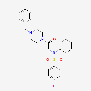 N-[2-(4-benzyl-1-piperazinyl)-2-oxoethyl]-N-cyclohexyl-4-fluorobenzenesulfonamide