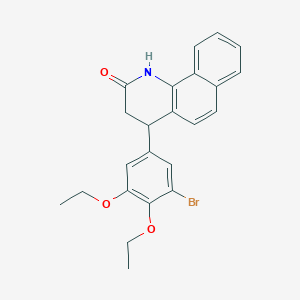 molecular formula C23H22BrNO3 B3984858 4-(3-bromo-4,5-diethoxyphenyl)-3,4-dihydrobenzo[h]quinolin-2(1H)-one 