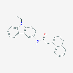 molecular formula C26H22N2O B398487 N-(9-ethyl-9H-carbazol-3-yl)-2-(1-naphthyl)acetamide 