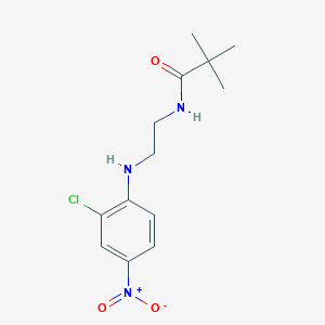 molecular formula C13H18ClN3O3 B3984874 N-{2-[(2-chloro-4-nitrophenyl)amino]ethyl}-2,2-dimethylpropanamide 