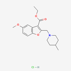 ethyl 5-methoxy-2-[(4-methyl-1-piperidinyl)methyl]-1-benzofuran-3-carboxylate hydrochloride