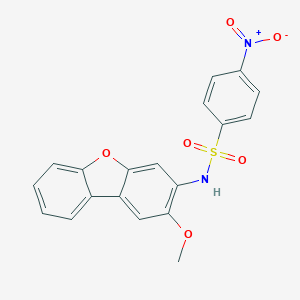 molecular formula C19H14N2O6S B398492 N-(2-methoxydibenzofuran-3-yl)-4-nitrobenzenesulfonamide CAS No. 351442-20-1