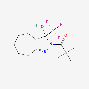 2-(2,2-dimethylpropanoyl)-3-(trifluoromethyl)-2,3,3a,4,5,6,7,8-octahydrocyclohepta[c]pyrazol-3-ol