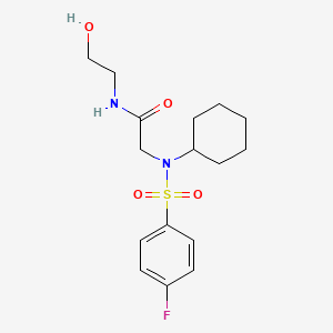 N~2~-cyclohexyl-N~2~-[(4-fluorophenyl)sulfonyl]-N~1~-(2-hydroxyethyl)glycinamide