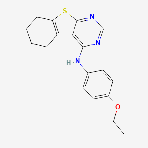 molecular formula C18H19N3OS B3984988 N-(4-ethoxyphenyl)-5,6,7,8-tetrahydro[1]benzothieno[2,3-d]pyrimidin-4-amine 