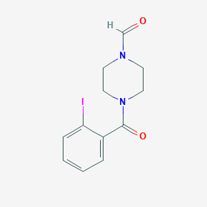 molecular formula C12H13IN2O2 B398500 4-(2-Iodobenzoyl)-1-piperazinecarbaldehyde 