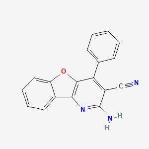 molecular formula C18H11N3O B3985012 2-amino-4-phenyl[1]benzofuro[3,2-b]pyridine-3-carbonitrile 