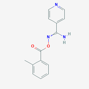 molecular formula C14H13N3O2 B398503 [[Amino(pyridin-4-yl)methylidene]amino] 2-methylbenzoate 