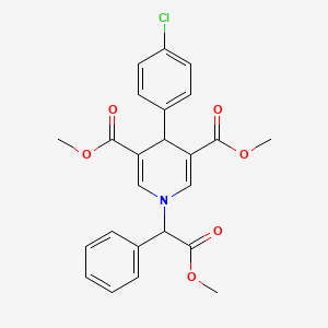 molecular formula C24H22ClNO6 B3985034 dimethyl 4-(4-chlorophenyl)-1-(2-methoxy-2-oxo-1-phenylethyl)-1,4-dihydro-3,5-pyridinedicarboxylate 