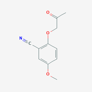 molecular formula C11H11NO3 B3985068 5-methoxy-2-(2-oxopropoxy)benzonitrile 