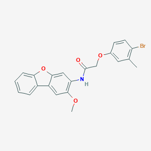 2-(4-bromo-3-methylphenoxy)-N-(2-methoxydibenzo[b,d]furan-3-yl)acetamide