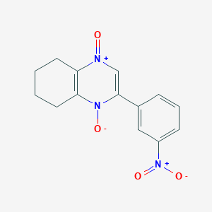 molecular formula C14H13N3O4 B3985072 2-(3-nitrophenyl)-5,6,7,8-tetrahydroquinoxaline 1,4-dioxide 