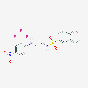 N-(2-{[4-nitro-2-(trifluoromethyl)phenyl]amino}ethyl)-2-naphthalenesulfonamide