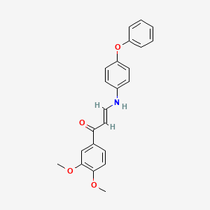 1-(3,4-dimethoxyphenyl)-3-[(4-phenoxyphenyl)amino]-2-propen-1-one