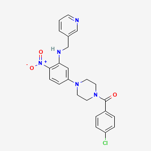 5-[4-(4-chlorobenzoyl)-1-piperazinyl]-2-nitro-N-(3-pyridinylmethyl)aniline