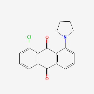 molecular formula C18H14ClNO2 B3985160 1-chloro-8-(1-pyrrolidinyl)anthra-9,10-quinone 