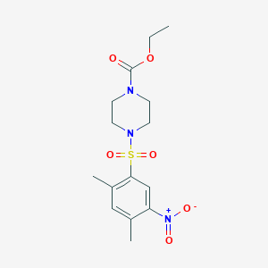 ethyl 4-[(2,4-dimethyl-5-nitrophenyl)sulfonyl]-1-piperazinecarboxylate