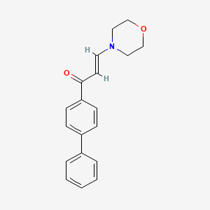 molecular formula C19H19NO2 B3985189 1-(4-biphenylyl)-3-(4-morpholinyl)-2-propen-1-one 