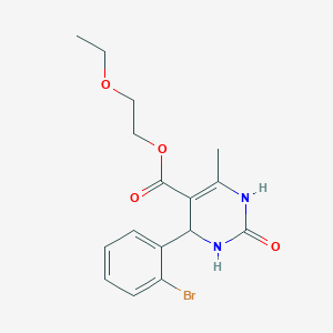 molecular formula C16H19BrN2O4 B3985242 2-ethoxyethyl 4-(2-bromophenyl)-6-methyl-2-oxo-1,2,3,4-tetrahydro-5-pyrimidinecarboxylate 