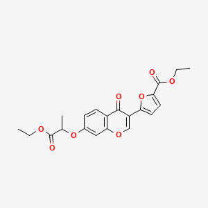 ethyl 5-[7-(2-ethoxy-1-methyl-2-oxoethoxy)-4-oxo-4H-chromen-3-yl]-2-furoate